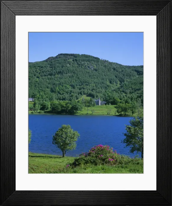 Framed Print : View across Loch Achray to An Tigh Mor Framed Print : View across Loch Achray to An Tigh Mor
