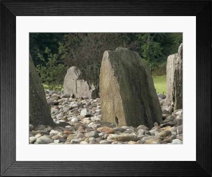 Framed Print : Cup and Ring mark on the north stone in the stone circle Framed Print : Cup and Ring mark on the north stone in the stone circle