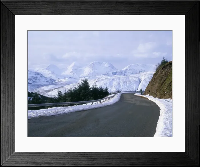 Framed Print : Road to Glenelg with winter snow Framed Print : Road to Glenelg with winter snow