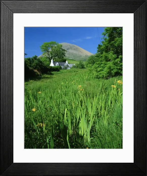 Framed Print : Cottage and Red Cuillins at Torrin Framed Print : Cottage and Red Cuillins at Torrin