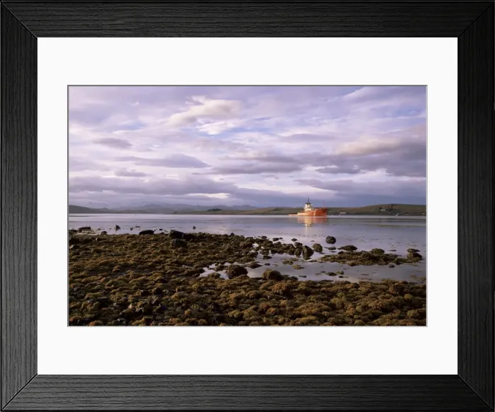 Framed Print : Coastguard ship on Loch Ewe Framed Print : Coastguard ship on Loch Ewe