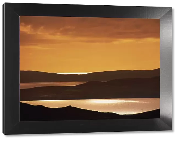 Tranquil scene of sunset over Gruinard Bay