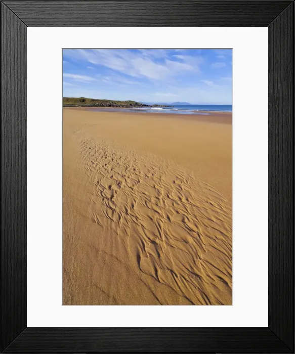 Framed Print : Patterns in the sand at Redpoint sandy beach Framed Print : Patterns in the sand at Redpoint sandy beach