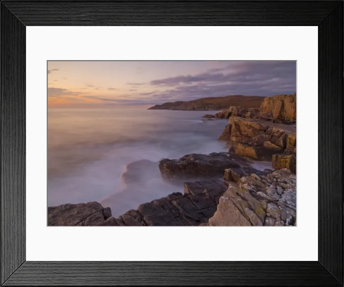 Framed Print : Sunset and incoming tide taken with a slow shutter speed Framed Print : Sunset and incoming tide taken with a slow shutter speed