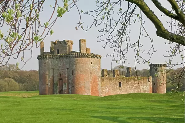 Moated medieval stronghold of Caerlaverock Castle