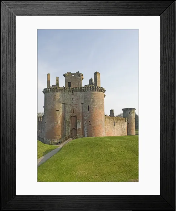 Framed Print : Moated medieval stronghold of Caerlaverock Castle Framed Print : Moated medieval stronghold of Caerlaverock Castle