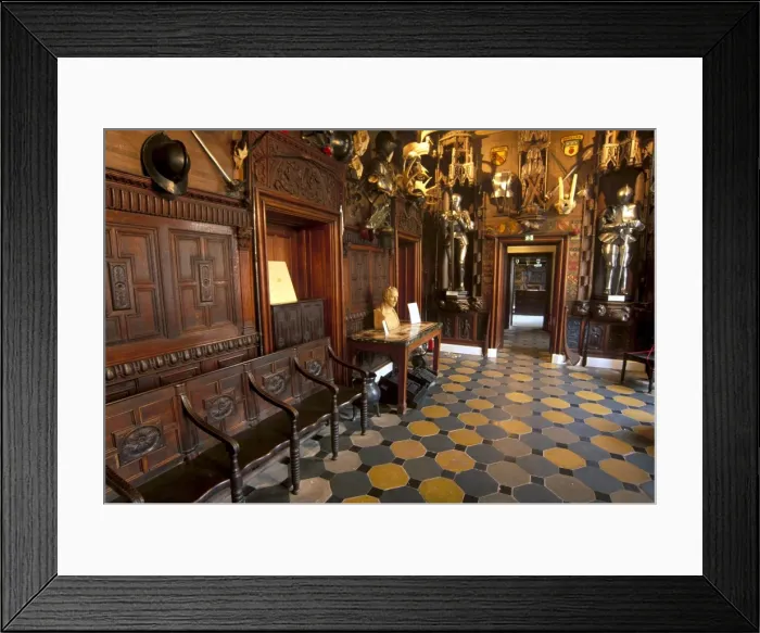 Framed Print : Barbaric-looking entrance hall Framed Print : Barbaric-looking entrance hall