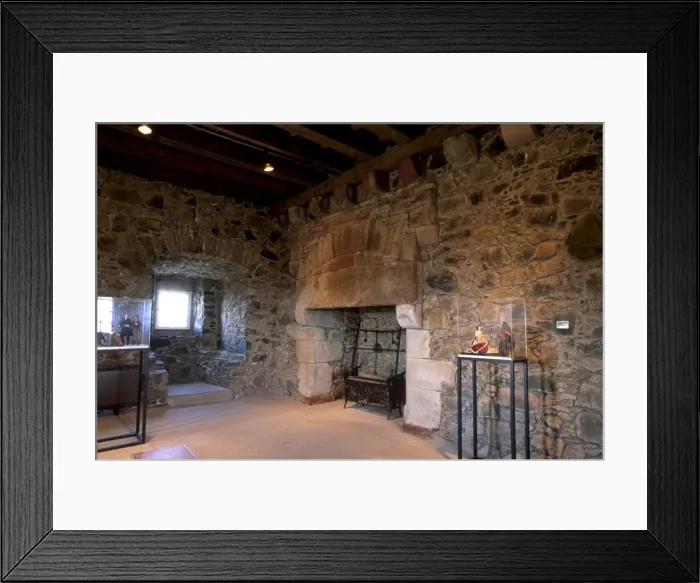 Framed Print : Interior of Smailholm Tower dating from the 16th century near Kelso