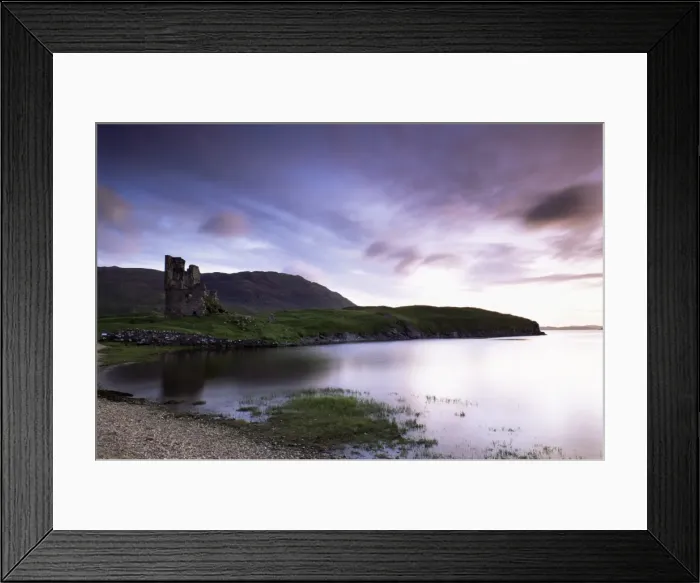 Framed Print : Ardwreck Castle and Loch Assynt Framed Print : Ardwreck Castle and Loch Assynt
