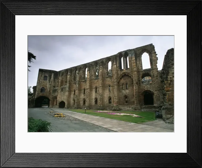 Framed Print : South wall of refectory and gatehouse Framed Print : South wall of refectory and gatehouse