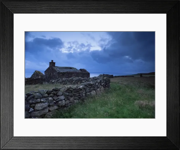 Framed Print : Ruined croft at Sound Framed Print : Ruined croft at Sound