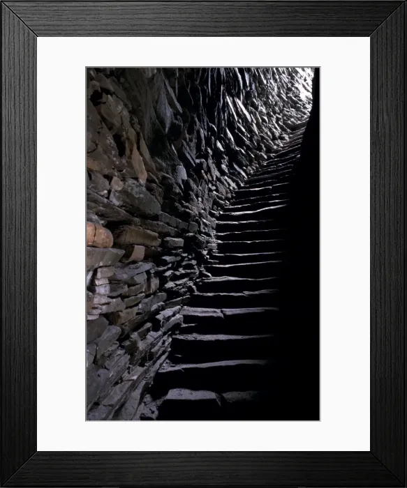 Framed Print : Stairs in the hollow wall Framed Print : Stairs in the hollow wall