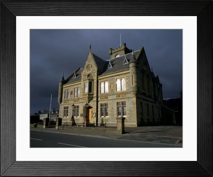 Framed Print : Town Hall dating from the 19th century Framed Print : Town Hall dating from the 19th century