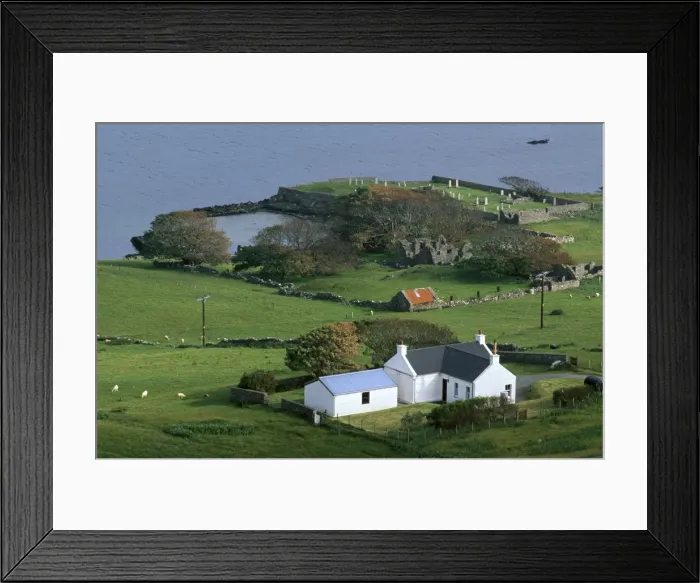 Framed Print : House and graveyard at Sound Framed Print : House and graveyard at Sound