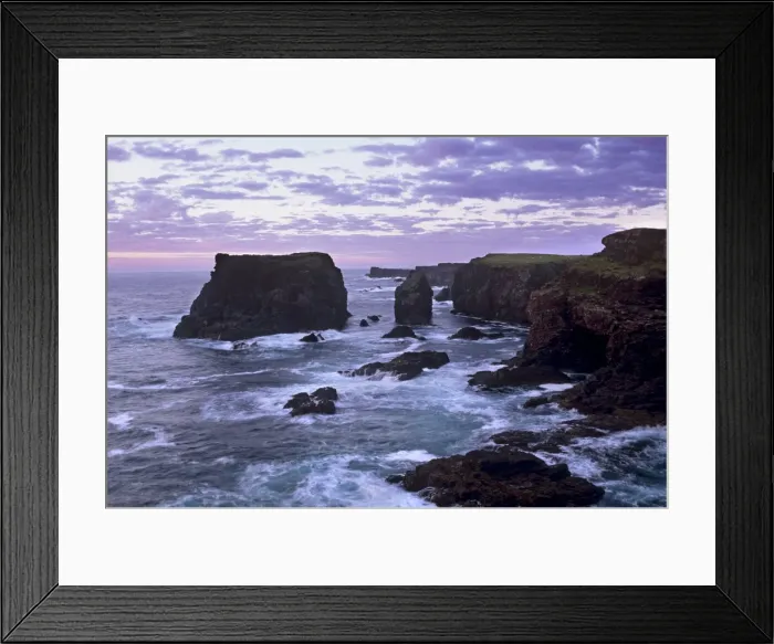 Framed Print : Sunset at Eshaness basalt cliffs Framed Print : Sunset at Eshaness basalt cliffs