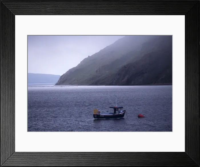 Framed Print : Ronas Voe and fishing boat Framed Print : Ronas Voe and fishing boat