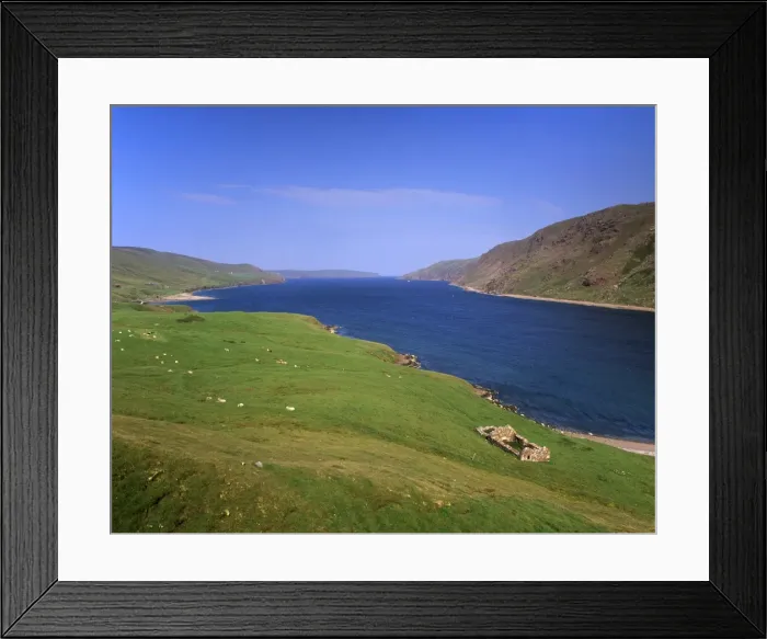 Framed Print : Ronas Voe, and Ronas Hill granitic dome Framed Print : Ronas Voe, and Ronas Hill granitic dome