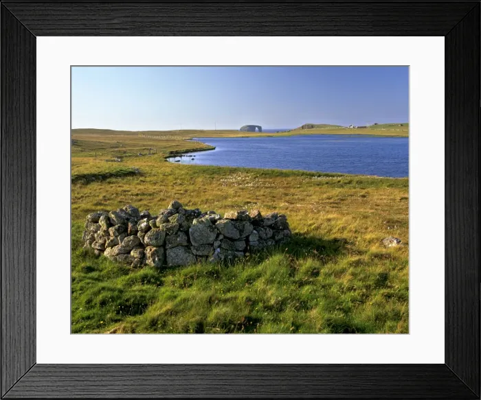 Framed Print : West Loch and Dore Holm natural arch Framed Print : West Loch and Dore Holm natural arch
