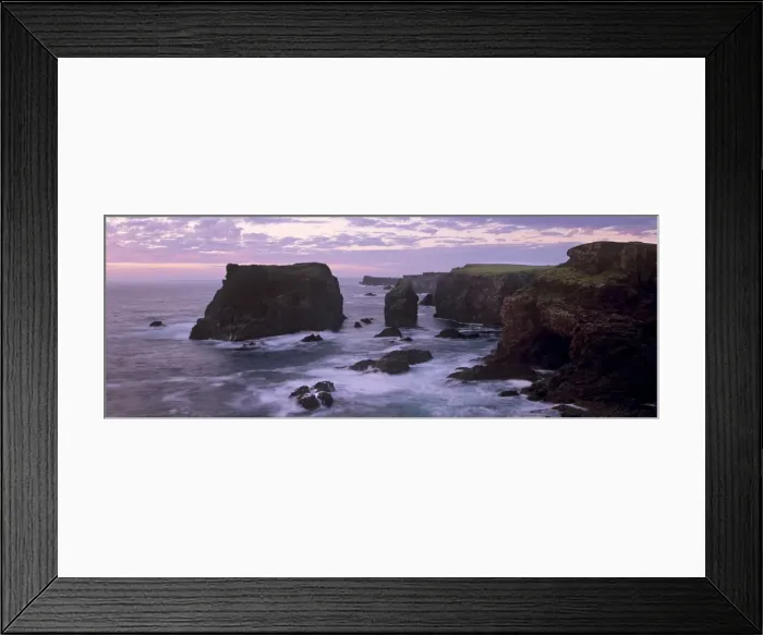 Framed Print : Sunset at Eshaness basalt cliffs Framed Print : Sunset at Eshaness basalt cliffs