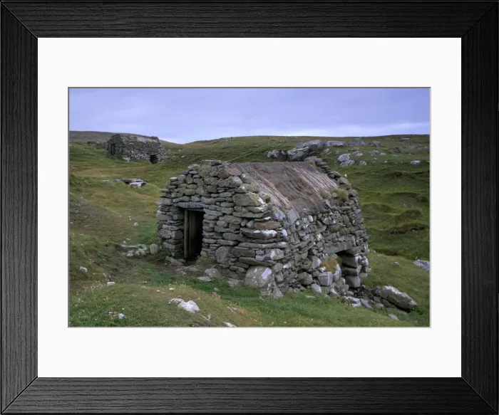 Framed Print : A restored old click mill alongside a small burn Framed Print : A restored old click mill alongside a small burn
