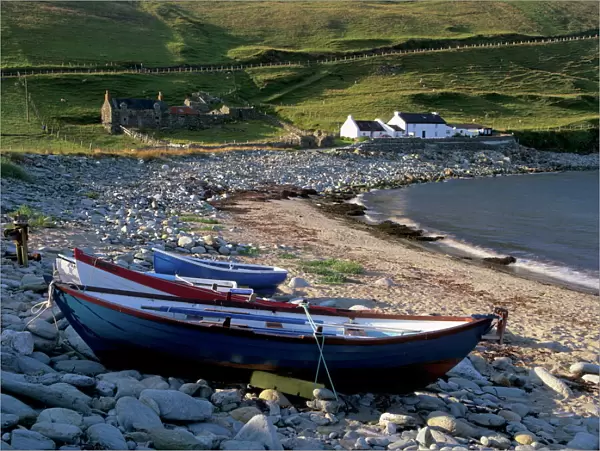 Traditional Shetland boats at Nor Wick