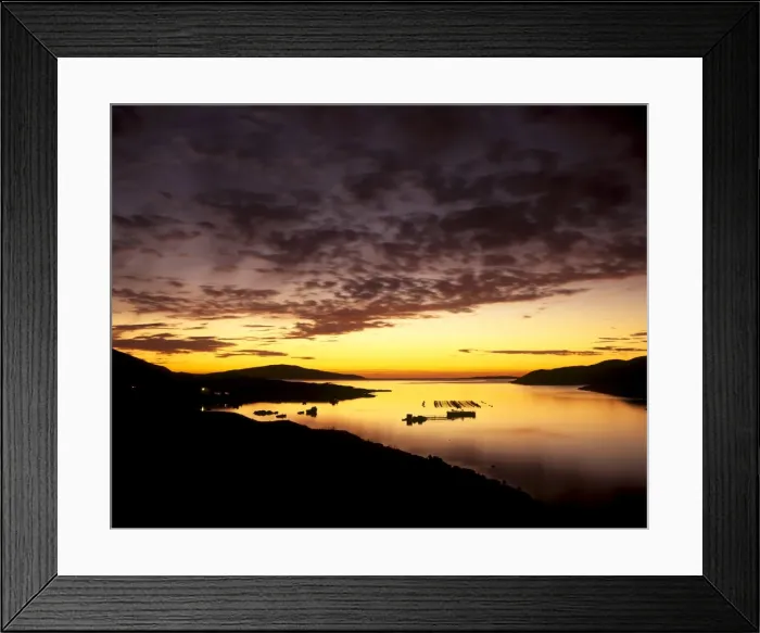 Framed Print : West Loch Tarbert at sunset Framed Print : West Loch Tarbert at sunset