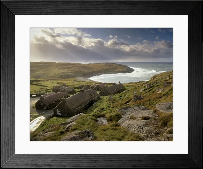 Framed Print : Black houses village Framed Print : Black houses village