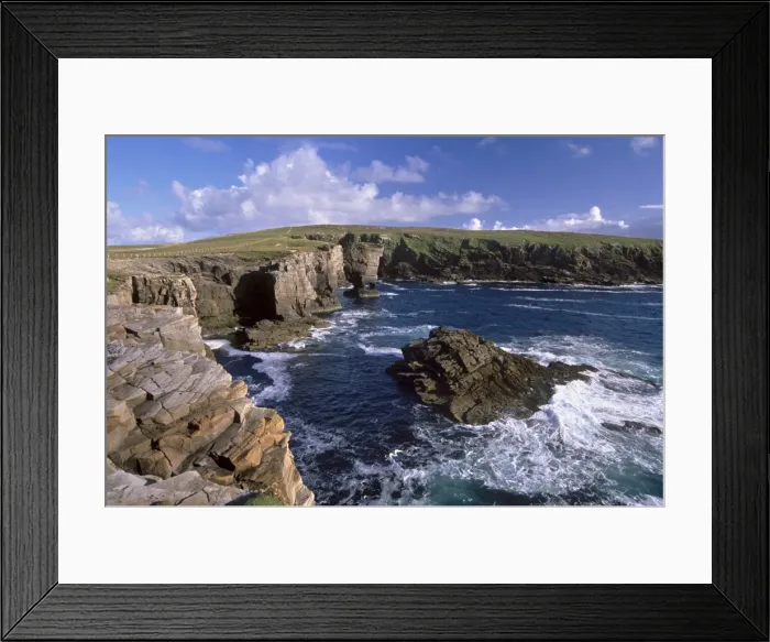Framed Print : Rocky coast of Mainland with Yesnaby castle Framed Print : Rocky coast of Mainland with Yesnaby castle