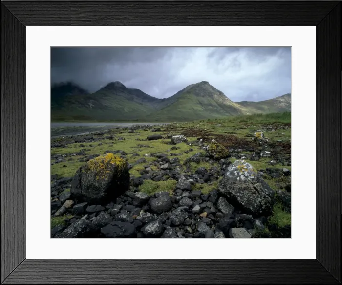 Framed Print : The Cuillin Hills from the shores of Loch Slapin Framed Print : The Cuillin Hills from the shores of Loch Slapin