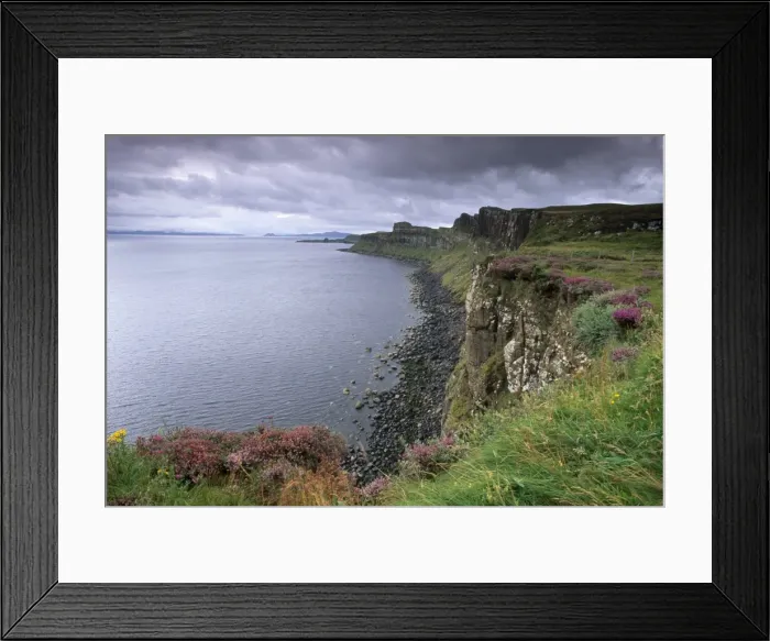 Framed Print : Basaltic cliffs dominating Rsay Sound Framed Print : Basaltic cliffs dominating Rsay Sound