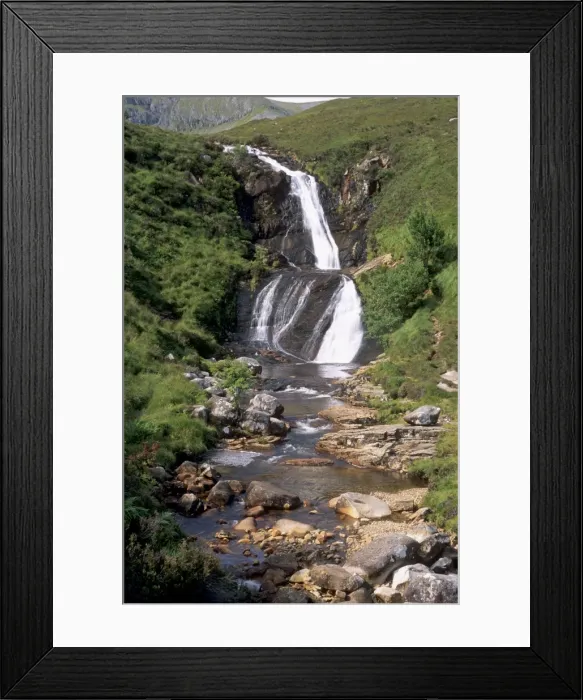 Framed Print : Waterfall, Red Cuillins Framed Print : Waterfall, Red Cuillins