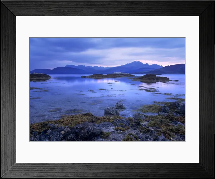 Framed Print : Black Cuillins range from the shores of Loch Eishort Framed Print : Black Cuillins range from the shores of Loch Eishort