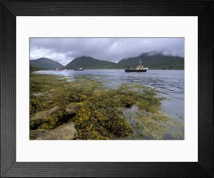 Framed Print : Fishing boats on Loch Slapin Framed Print : Fishing boats on Loch Slapin