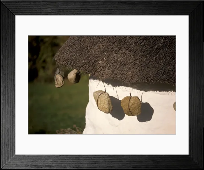 Framed Print : Thatched house with tied stones Framed Print : Thatched house with tied stones