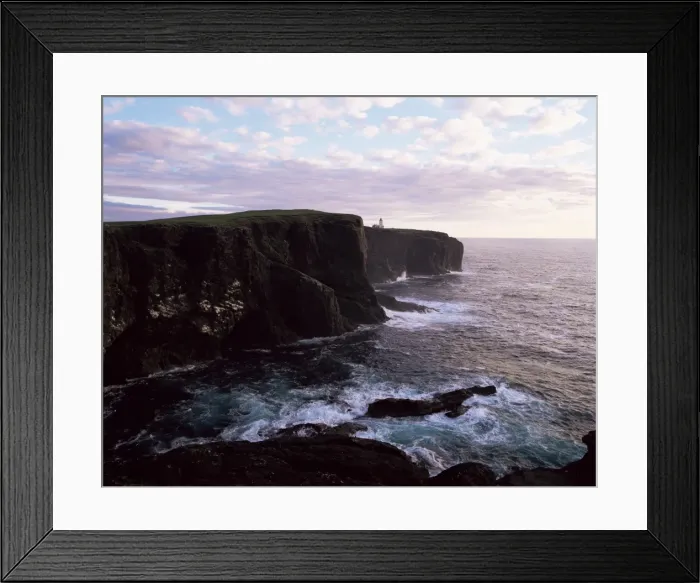 Framed Print : Sunset over Eshaness basalt cliffs Framed Print : Sunset over Eshaness basalt cliffs