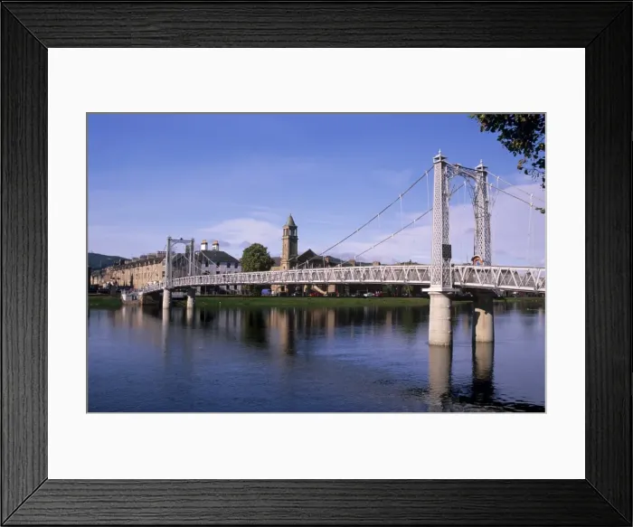 Framed Print : Pedestrian bridge over River Ness Framed Print : Pedestrian bridge over River Ness
