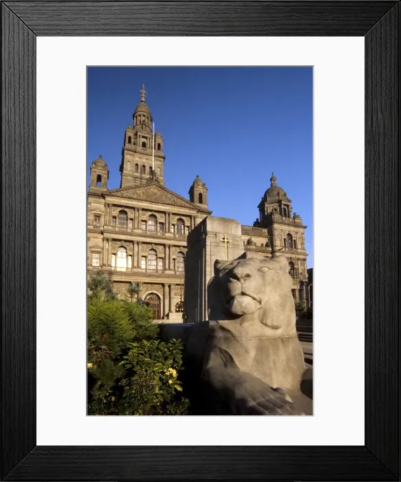 Framed Print : George Square and City Chambers dating from 1888