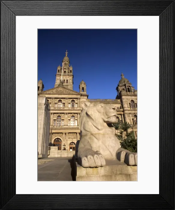 Framed Print : George Square and City Chambers dating from 1888 Framed Print : George Square and City Chambers dating from 1888