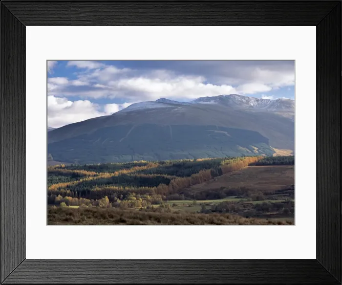 Framed Print : Leanachan Forest and Ben Nevis massif from the north Framed Print : Leanachan Forest and Ben Nevis massif from the north