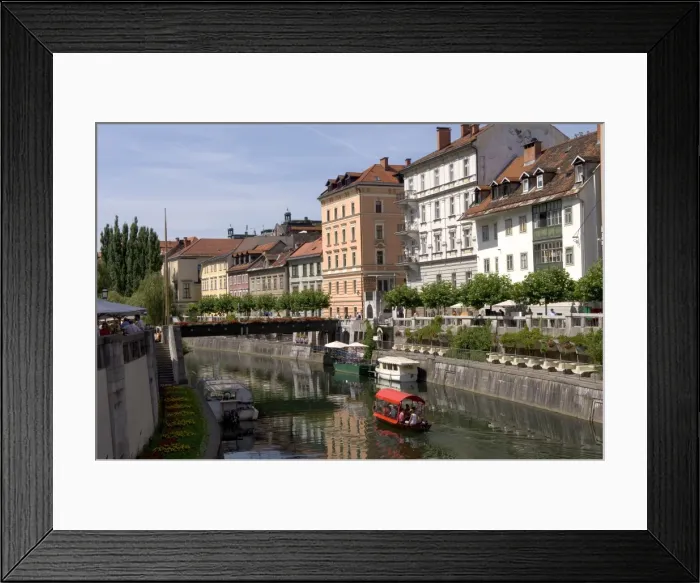 Framed Print : River Ljubljanica Framed Print : River Ljubljanica