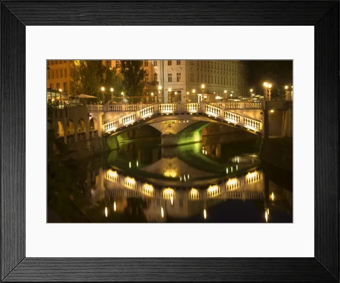 Framed Print : The Triple Bridge over River Ljubljanica Framed Print : The Triple Bridge over River Ljubljanica