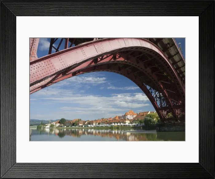 Framed Print : Maribor and the River Drava