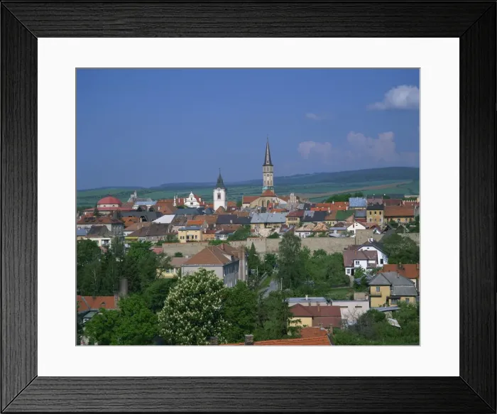Framed Print : Houses and churches on the skyline of the town of Levoca Framed Print : Houses and churches on the skyline of the town of Levoca