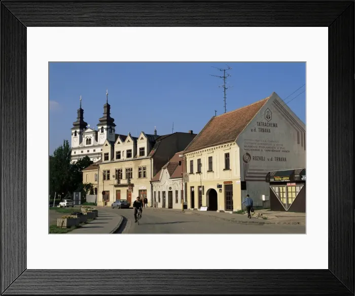 Framed Print : Street scene with University Church