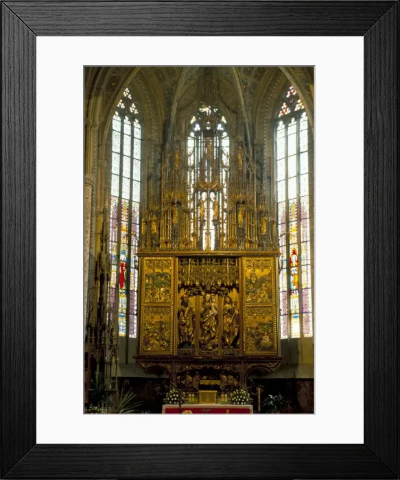 Framed Print : Altar in 14th century church of St Framed Print : Altar in 14th century church of St