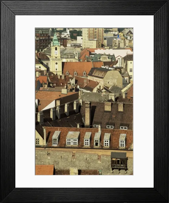Framed Print : Old city wall and city Framed Print : Old city wall and city