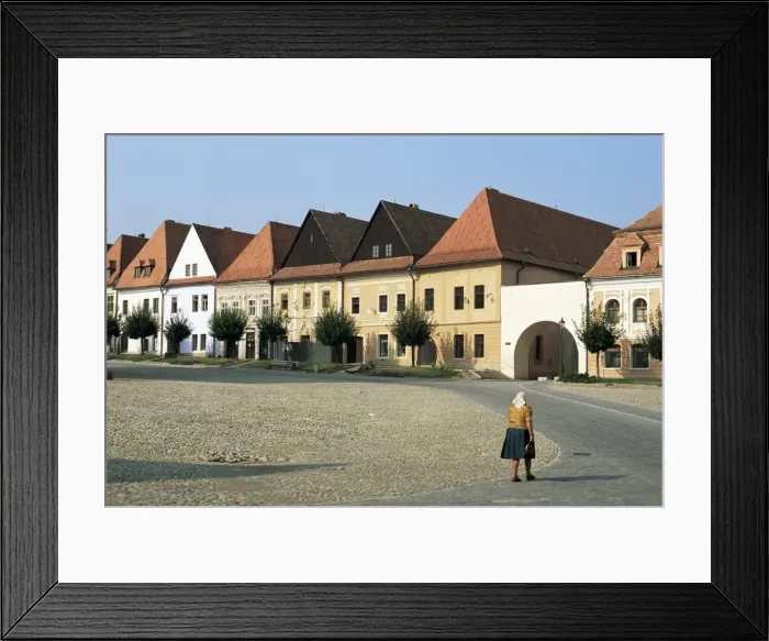 Framed Print : Woman in Ruthenia town square Framed Print : Woman in Ruthenia town square