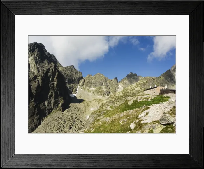 Framed Print : Mountain scenery and hiking area Framed Print : Mountain scenery and hiking area
