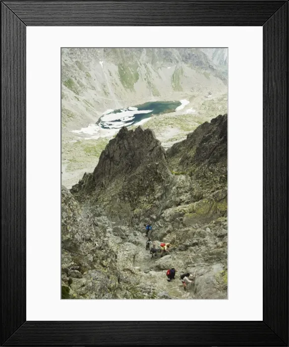 Framed Print : Hikers on trail Framed Print : Hikers on trail