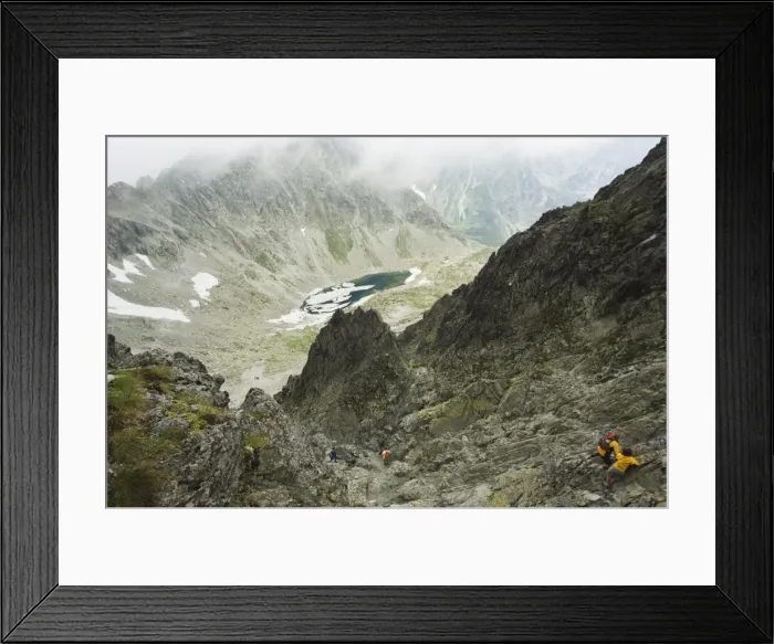 Framed Print : Hikers on trail Framed Print : Hikers on trail